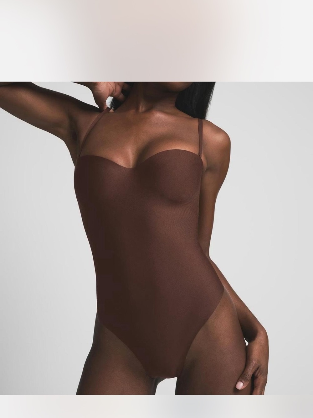 SKIMS Molded Underwire Bodysuit in Cocoa